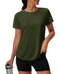 Women’s Short Sleeve Workout Top with Mesh Panels