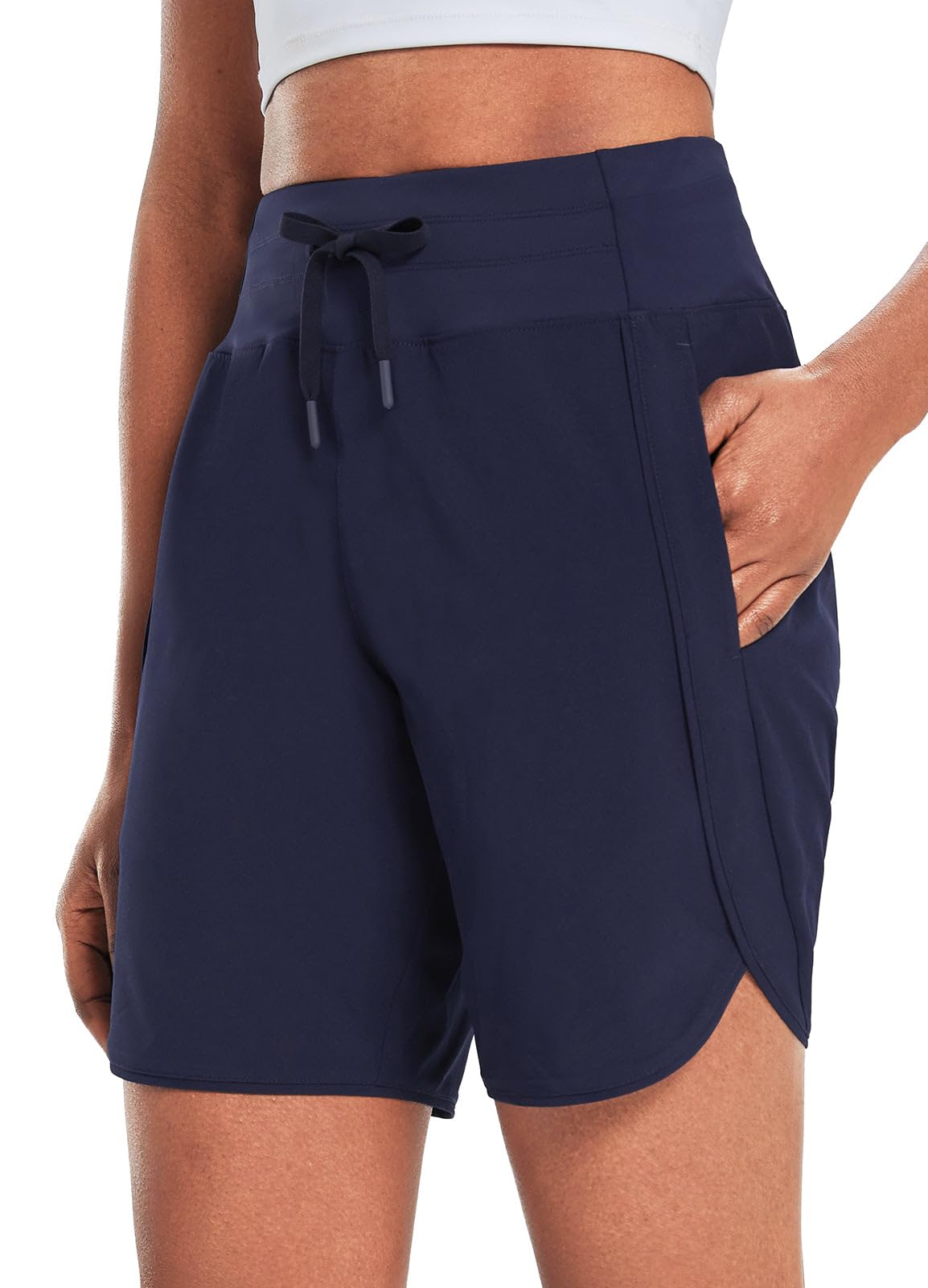 Women’s 7" High Waist Running Shorts with Zipper Pocket
