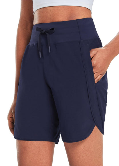 Women’s 7" High Waist Running Shorts with Zipper Pocket