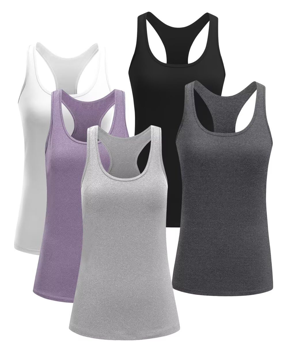 Women’s 5-Pack Racerback Compression Tank Tops
