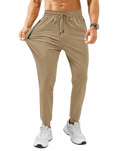 Men’s Lightweight Athletic Joggers with Zipper Pockets