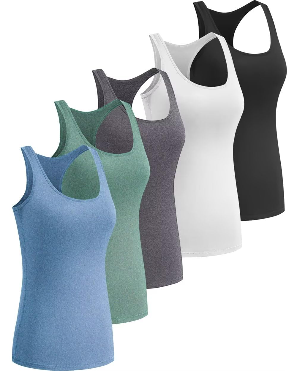 Women’s 5-Pack Racerback Compression Tank Tops