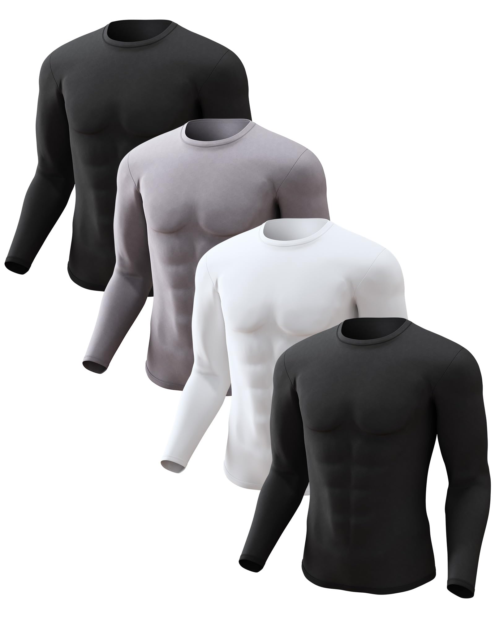 Men’s Fleece Lined Thermal Long Sleeve Base Layer Top