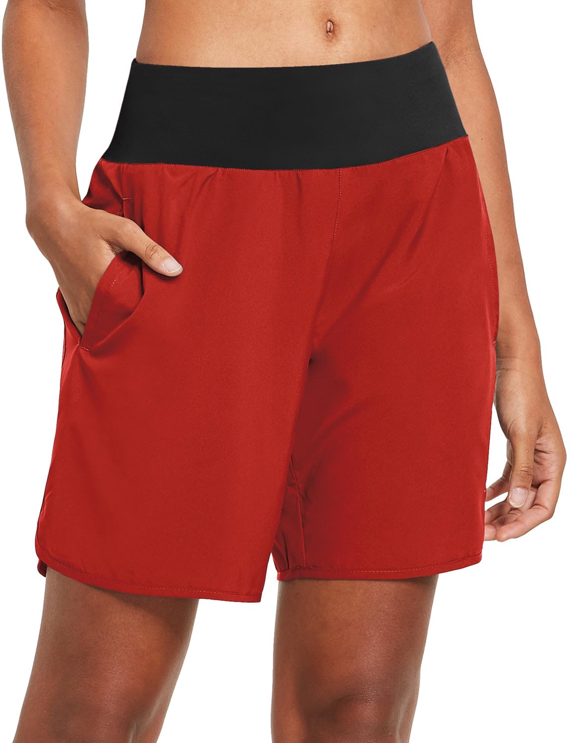 Women’s 7" High Waist Running Shorts with Liner and Zipper Pocket