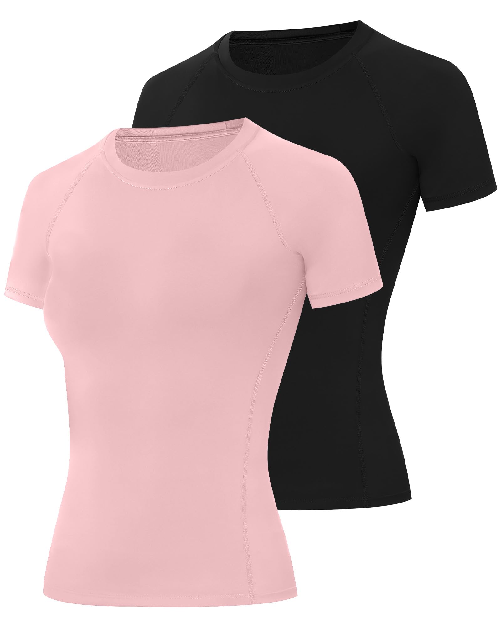 Women’s 2-Pack Short Sleeve Compression Workout Tops