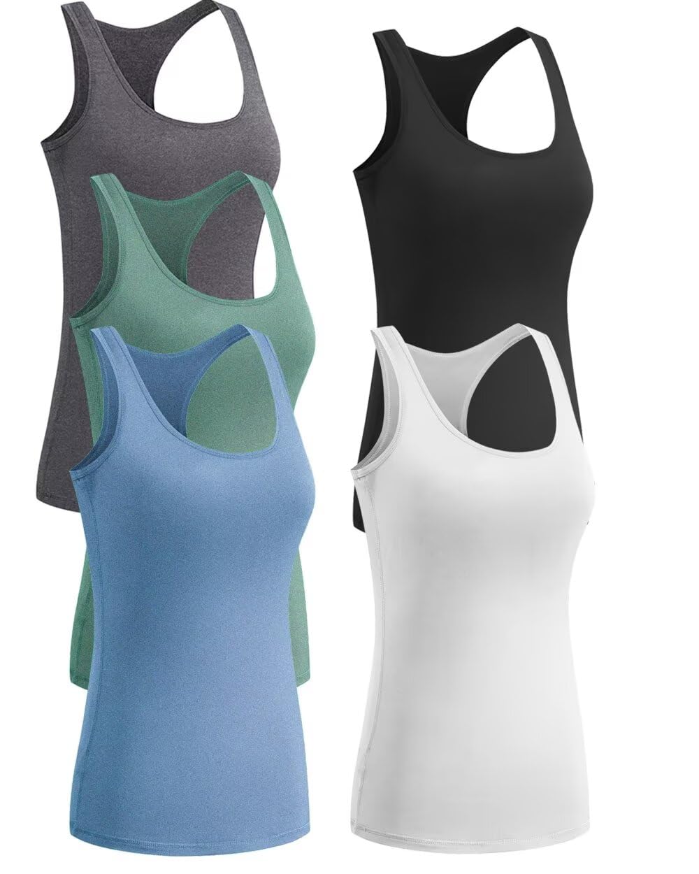 Women’s 5-Pack Racerback Compression Tank Tops