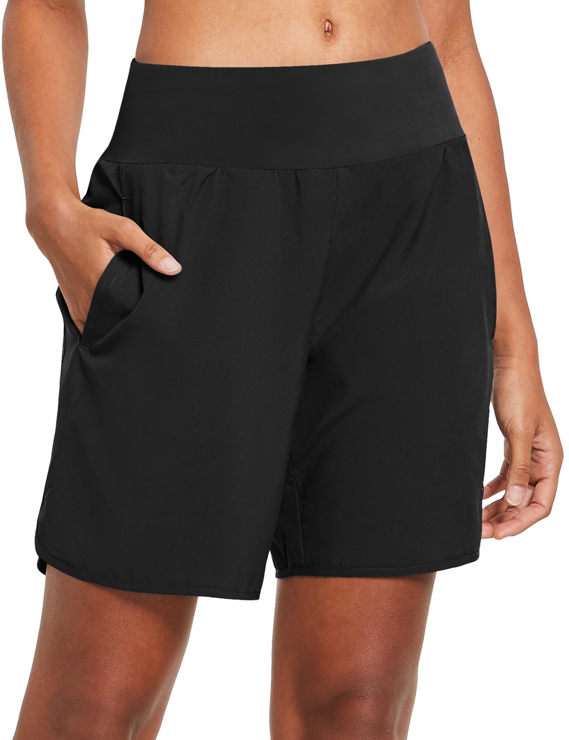 Women’s 7" High Waist Running Shorts with Liner and Zipper Pocket