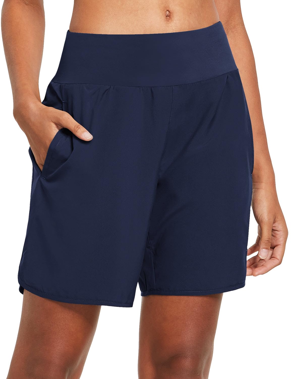 Women’s 7" High Waist Running Shorts with Liner and Zipper Pocket