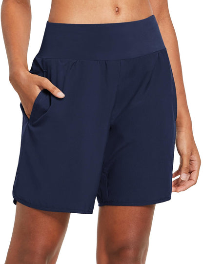 Women’s 7" High Waist Running Shorts with Liner and Zipper Pocket