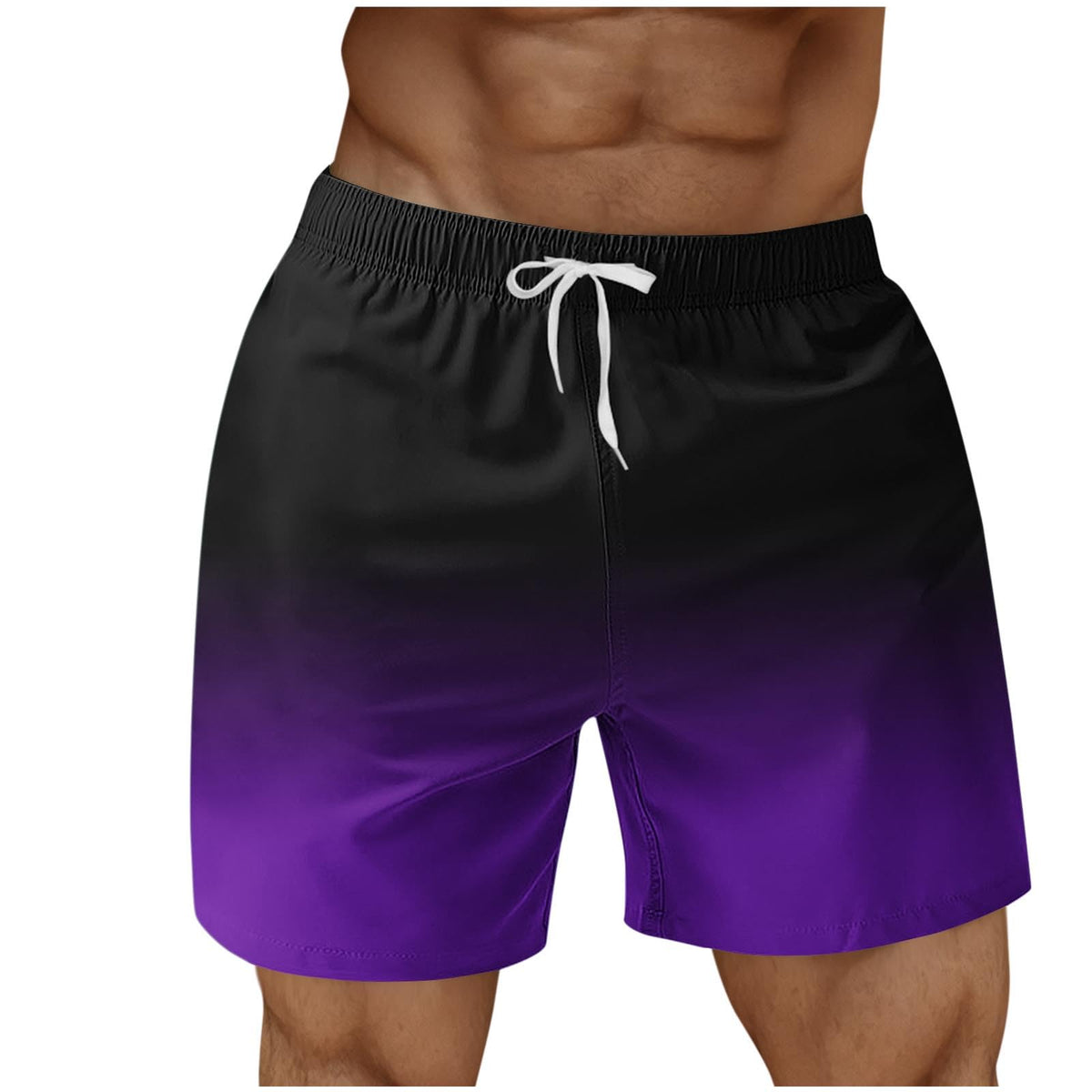 Men’s Gradient Quick Dry Beach Shorts with Pockets