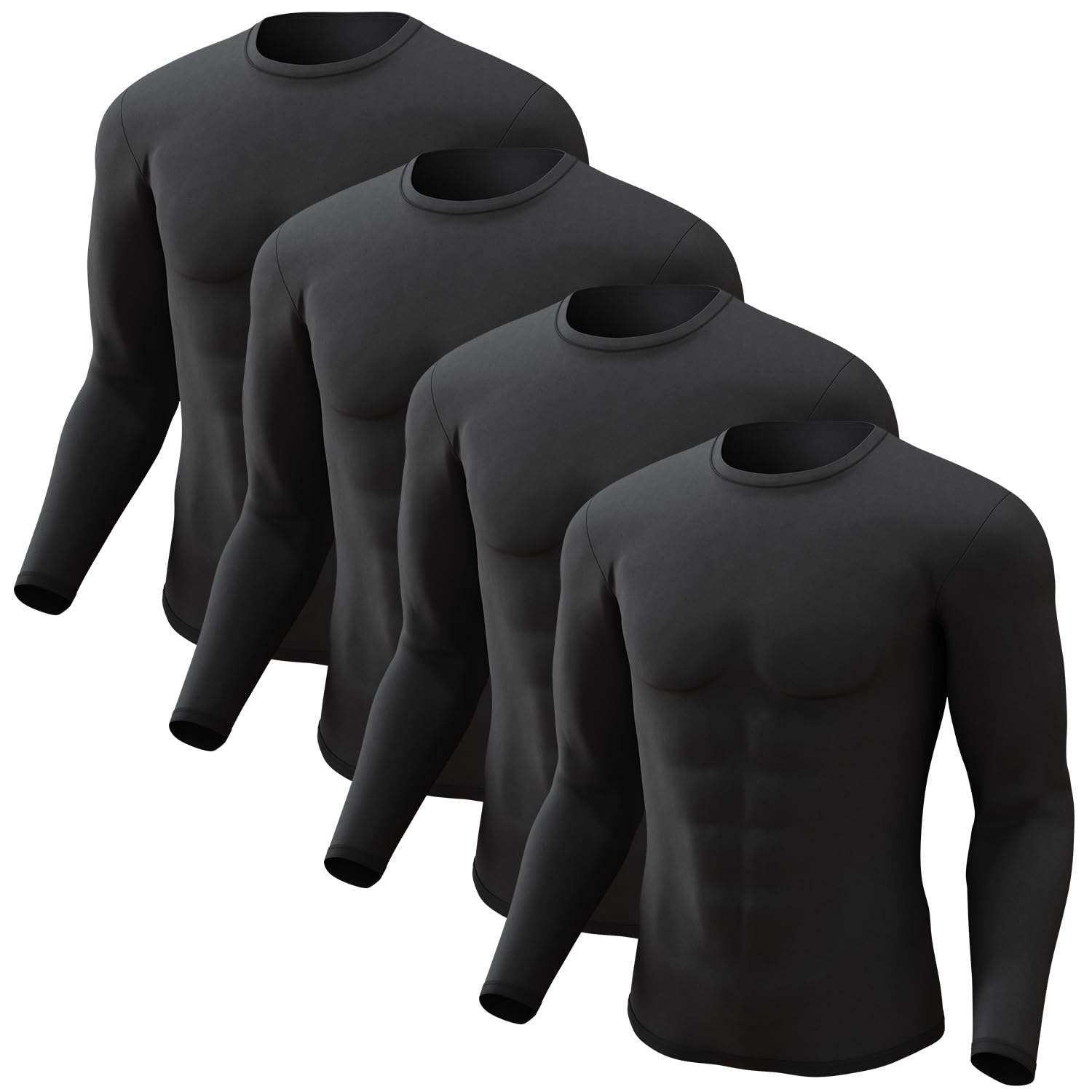 Men’s Fleece Lined Thermal Long Sleeve Base Layer Top