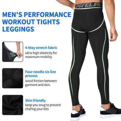 Men’s 3-Pack Compression Leggings with Pockets