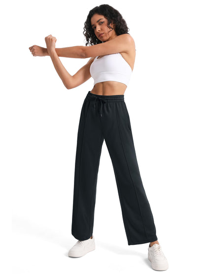 Women’s Loose Straight Leg Track Pants with Multiple Inseam Options