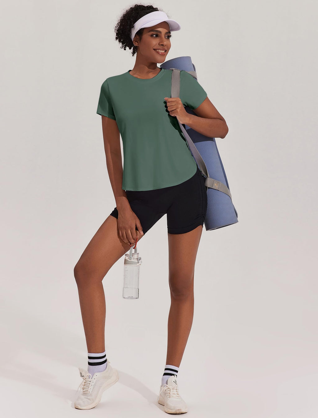 Women’s UPF 50+ Short Sleeve Workout Top with Side Slits