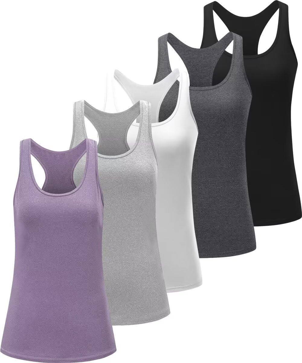 Women’s 5-Pack Racerback Compression Tank Tops