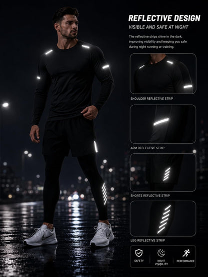 Men’s 3-Piece Quick Dry Athletic Tracksuit Set
