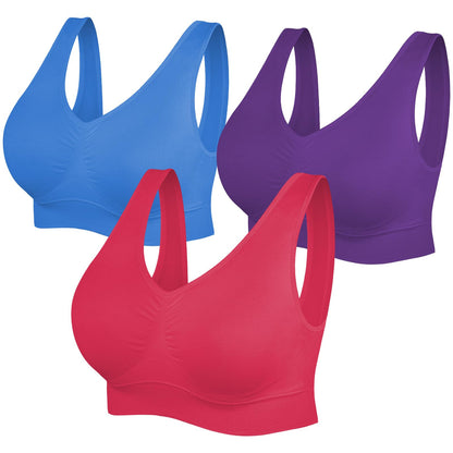 Women’s 3-Pack Seamless Yoga Sports Bras