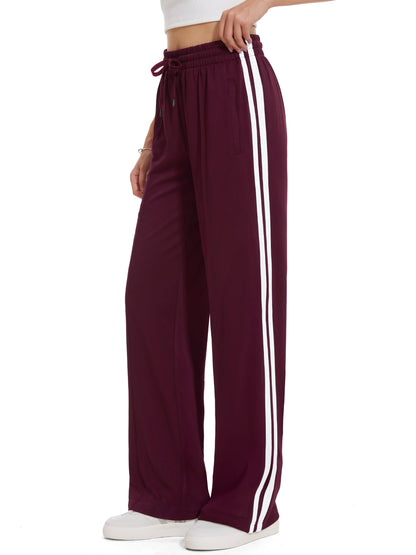 Women’s Loose Straight Leg Track Pants with Multiple Inseam Options