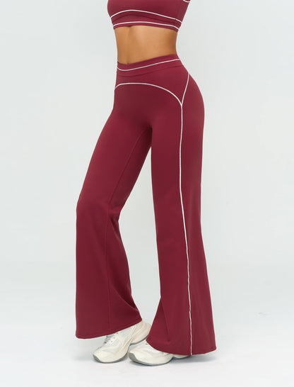 Women’s 2-Piece Workout Set with Racerback Top and Wide Leg Pants
