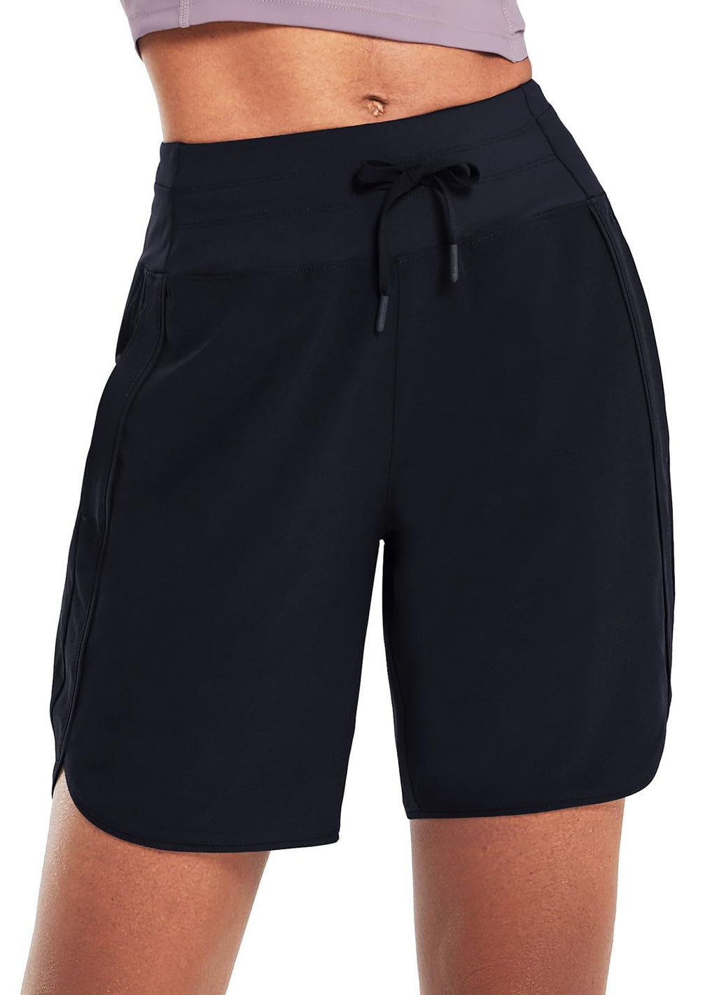 Women’s 7" High Waist Running Shorts with Zipper Pocket