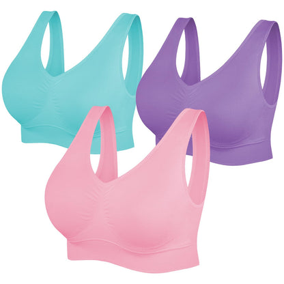 Women’s 3-Pack Seamless Yoga Sports Bras