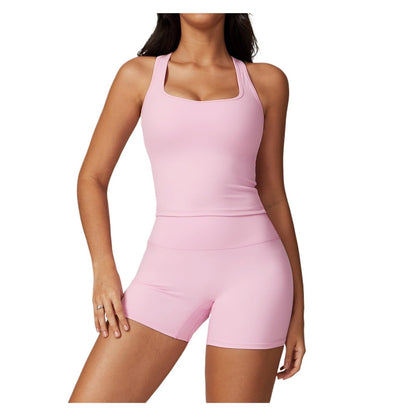 Women’s 2-Piece Workout Tracksuit Set with Shorts and Skirt Option