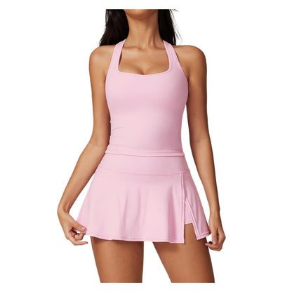 Women’s 2-Piece Workout Tracksuit Set with Shorts and Skirt Option