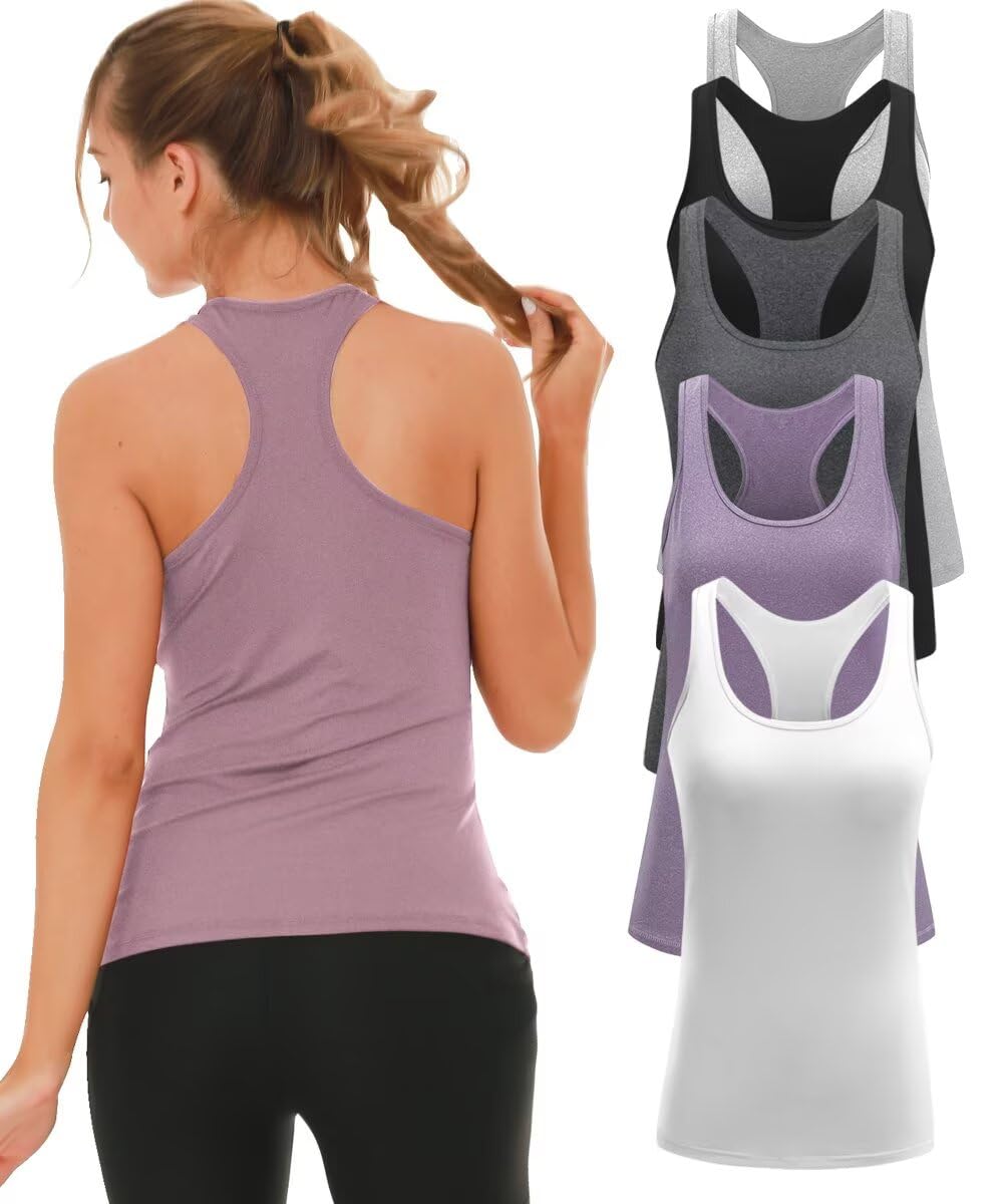 Women’s 5-Pack Racerback Compression Tank Tops
