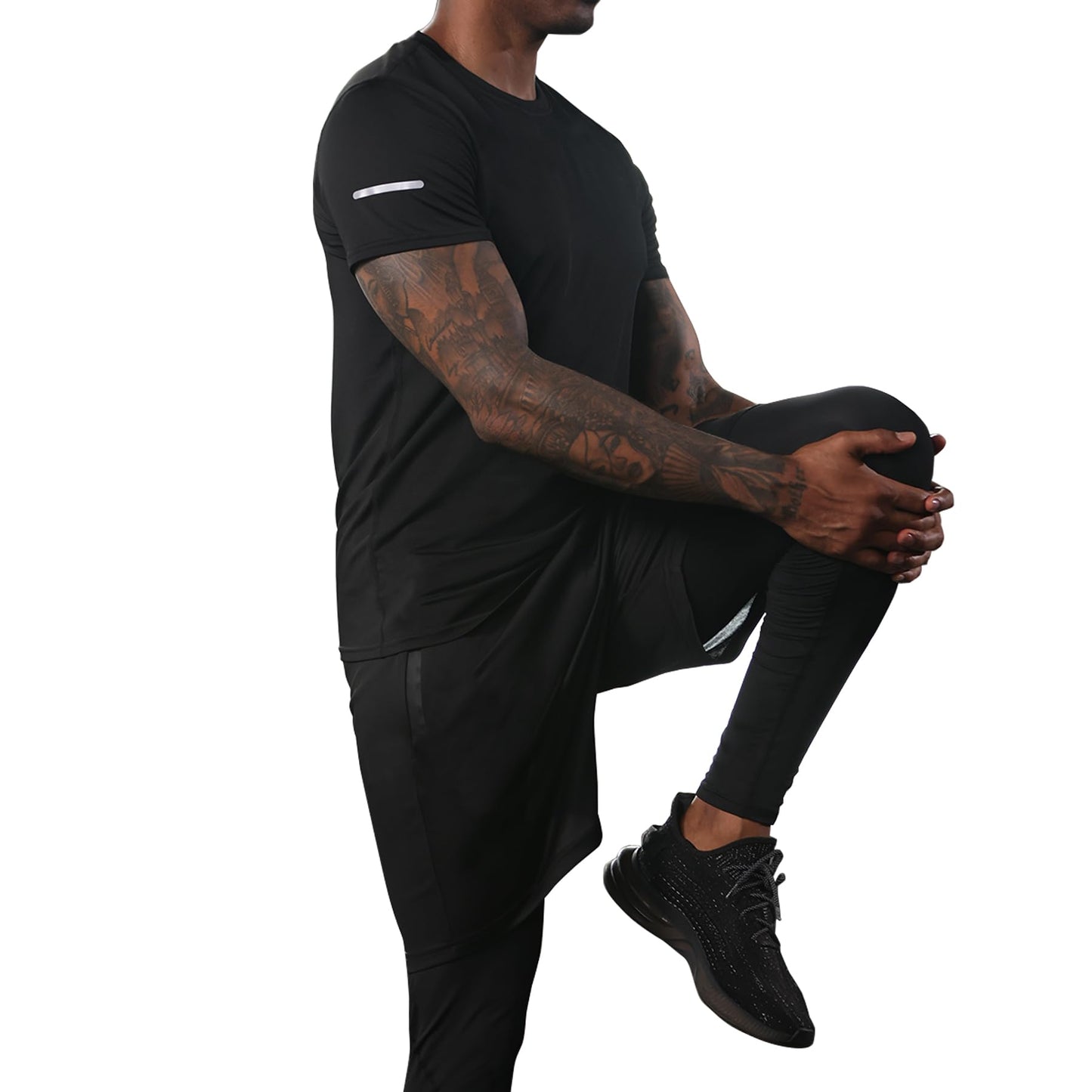 Men’s 5-Piece Workout Set with Compression Pants and Jacket