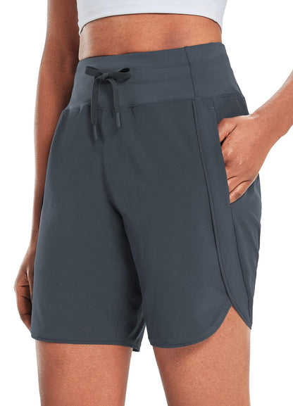 Women’s 7" High Waist Running Shorts with Zipper Pocket