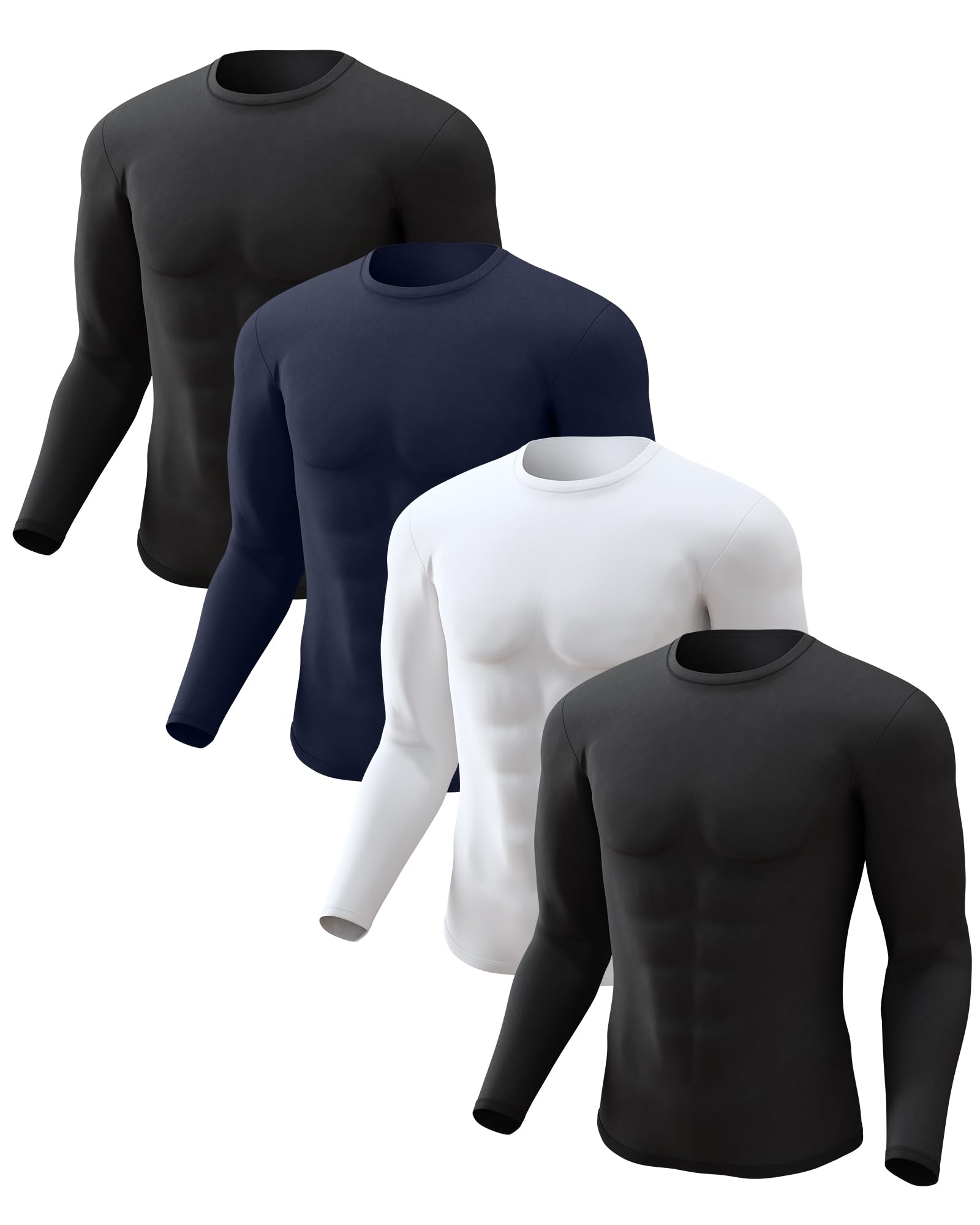 Men’s Fleece Lined Thermal Long Sleeve Base Layer Top