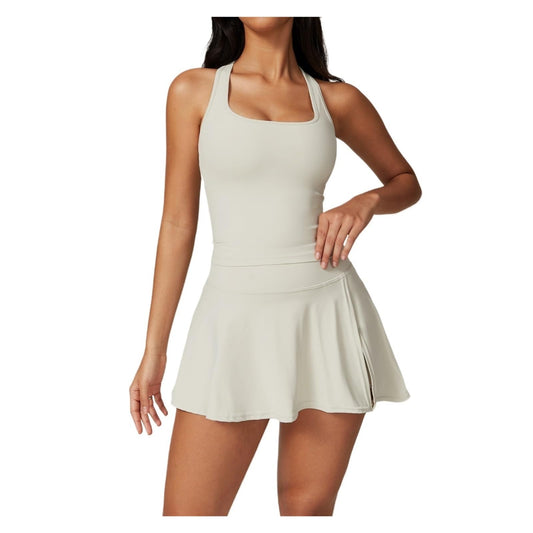 Women’s 2-Piece Workout Tracksuit Set with Shorts and Skirt Option