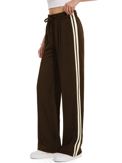 Women’s Loose Straight Leg Track Pants with Multiple Inseam Options