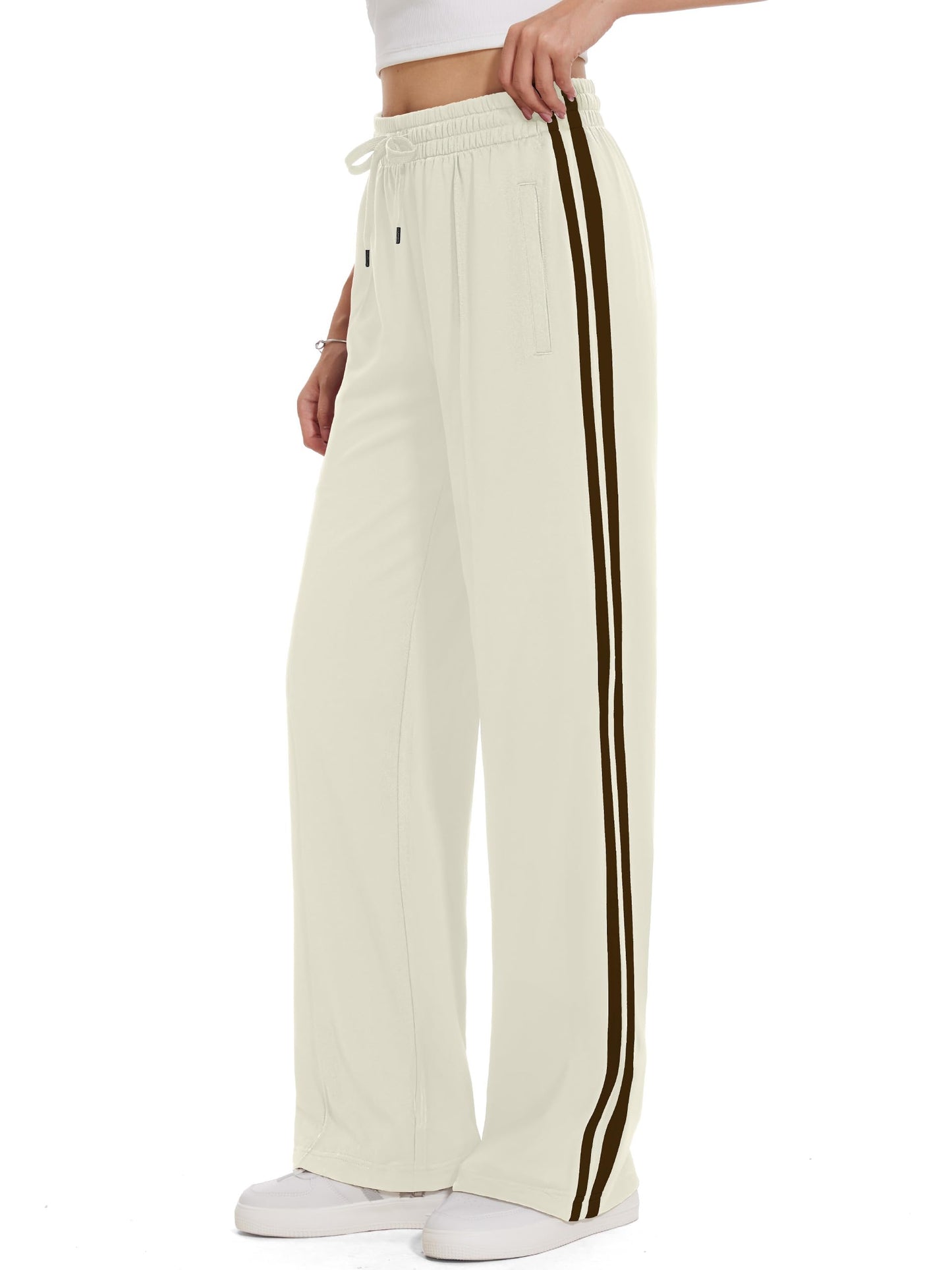 Women’s Loose Straight Leg Track Pants with Multiple Inseam Options