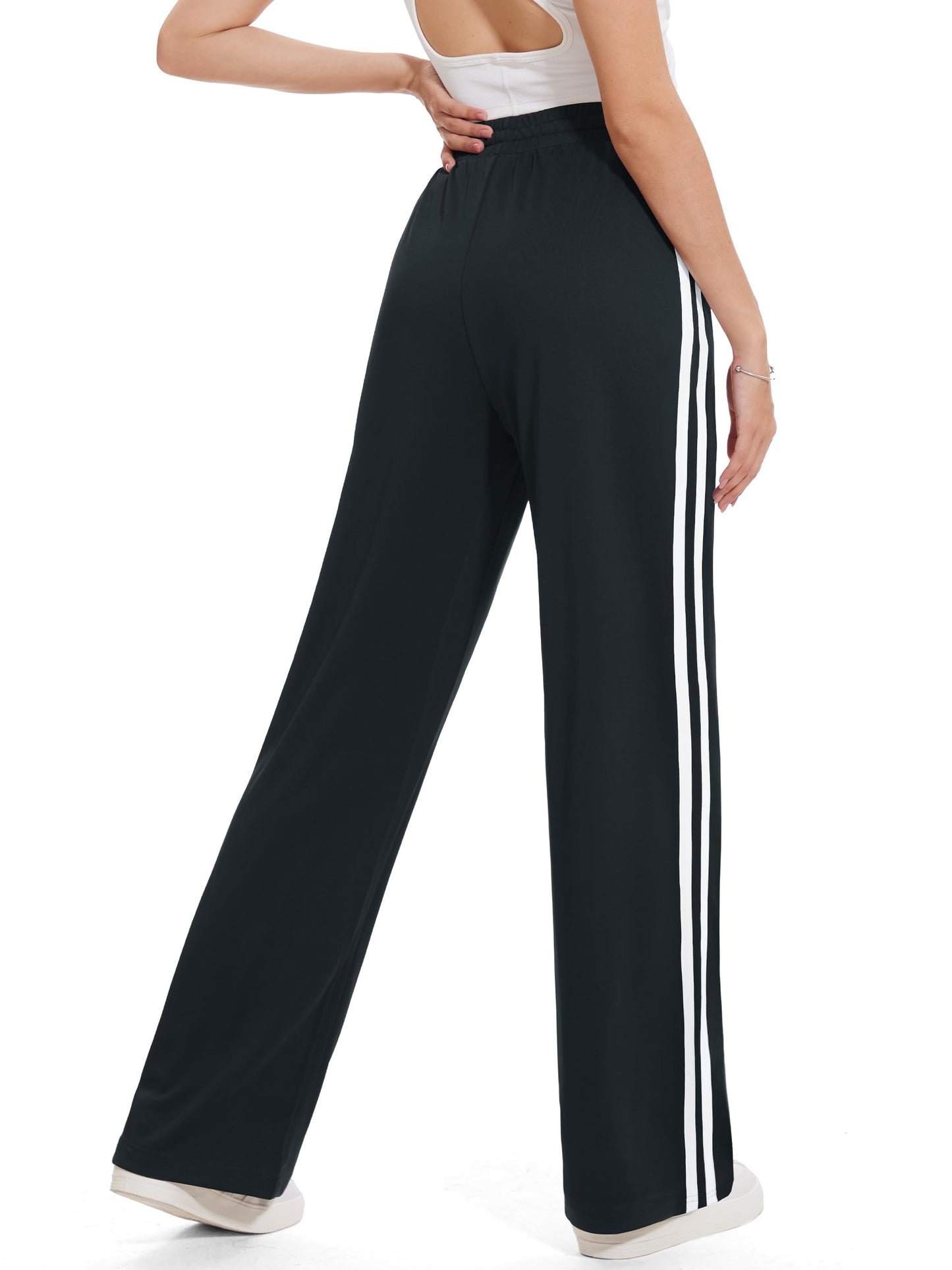 Women’s Loose Straight Leg Track Pants with Multiple Inseam Options