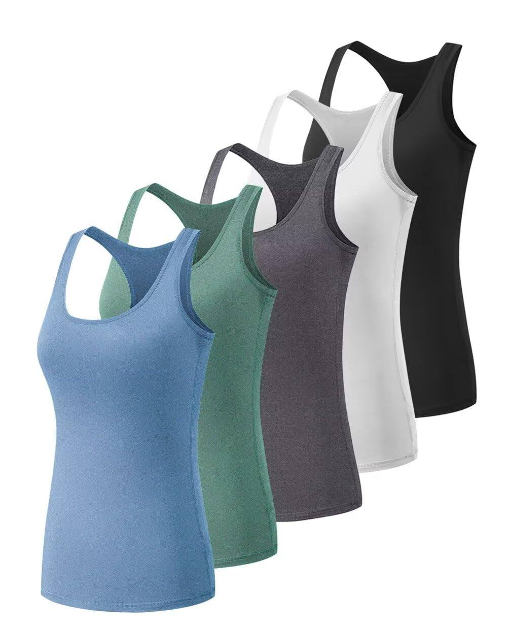 Women’s 5-Pack Racerback Compression Tank Tops