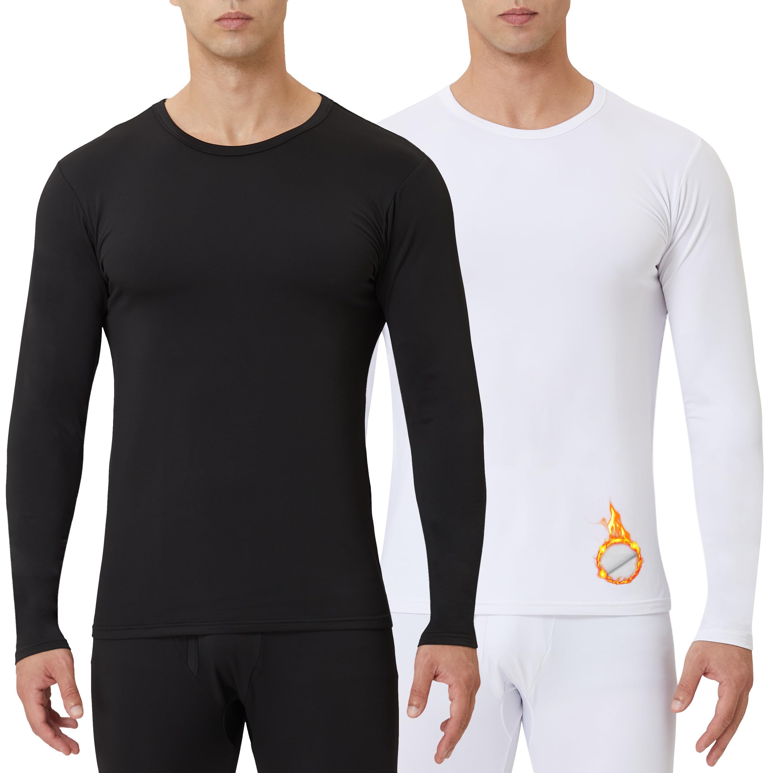 Men’s Fleece Lined Thermal Long Sleeve Base Layer Top