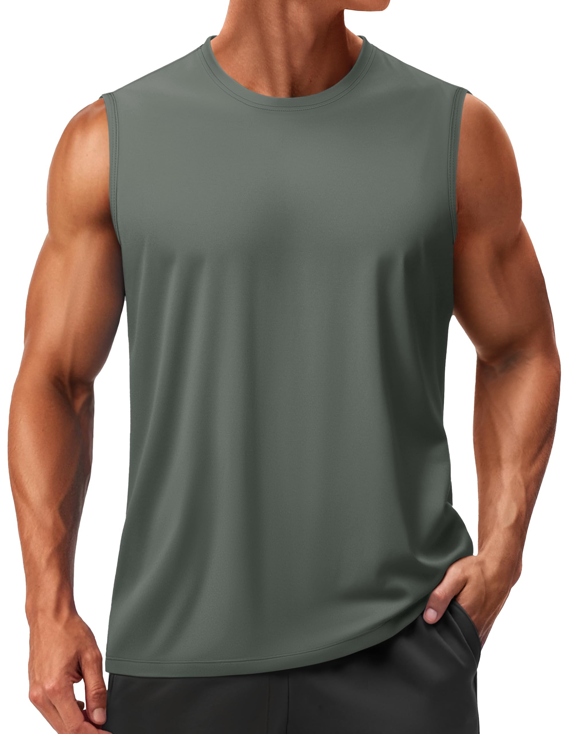 Men’s Sleeveless Quick Dry Workout Tank Top with UPF 50+