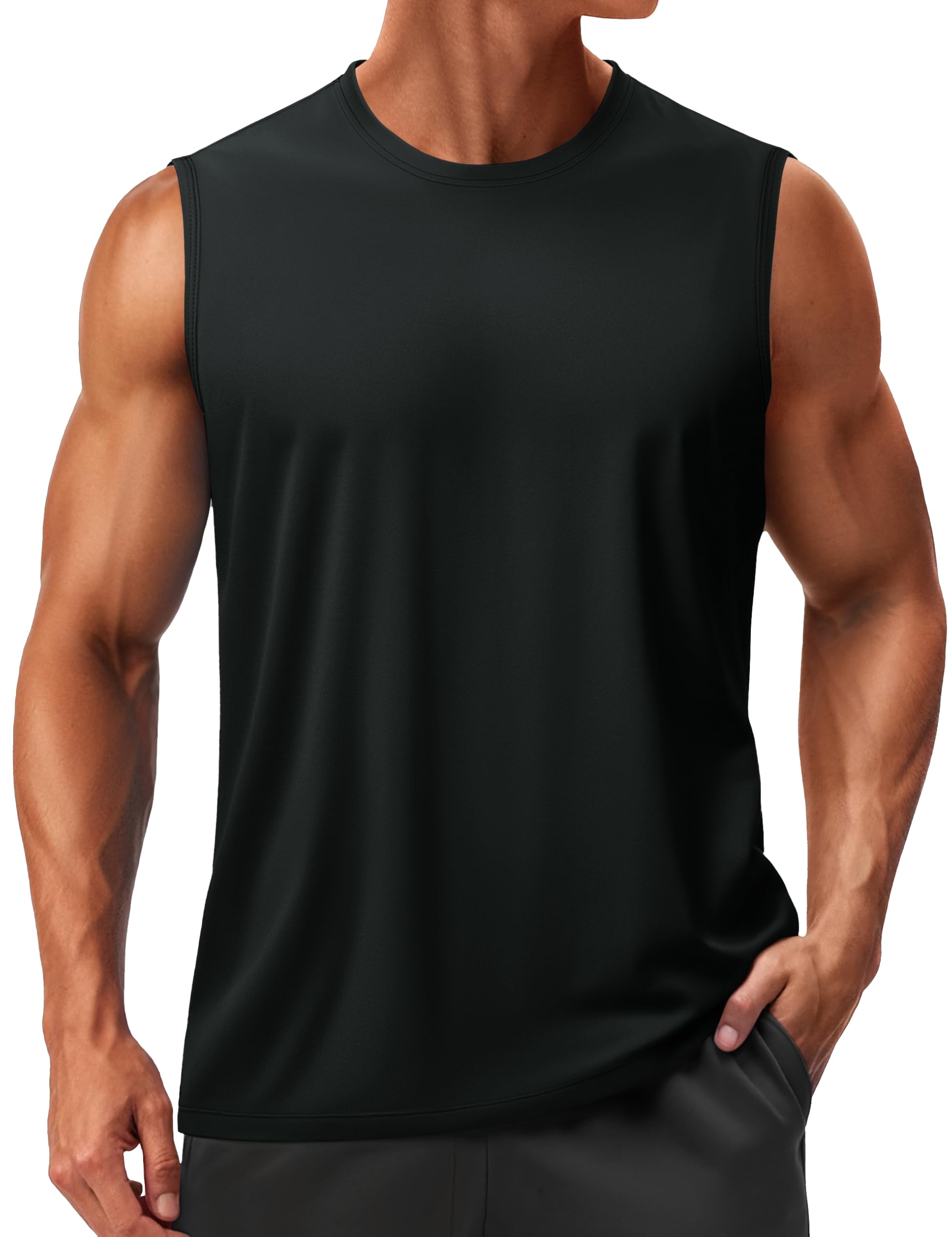Men’s Sleeveless Quick Dry Workout Tank Top with UPF 50+