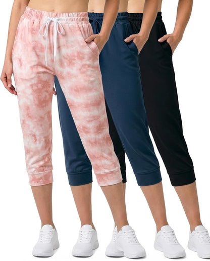 Women’s 3-Pack Ultra Soft Capri Jogger Sweatpants