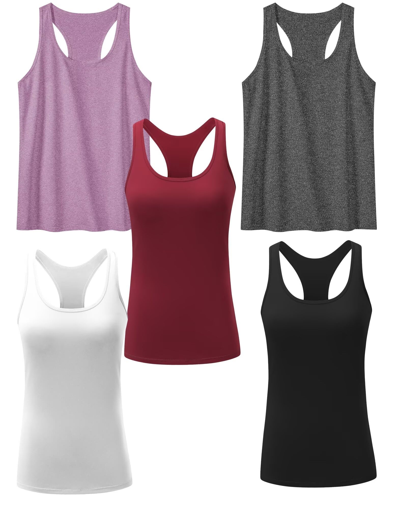 Women’s 5-Pack Racerback Compression Tank Tops