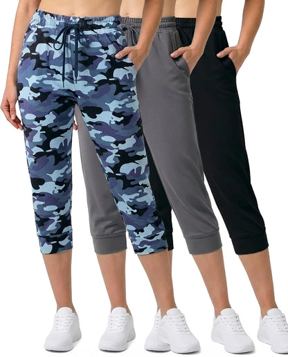 Women’s 3-Pack Ultra Soft Capri Jogger Sweatpants