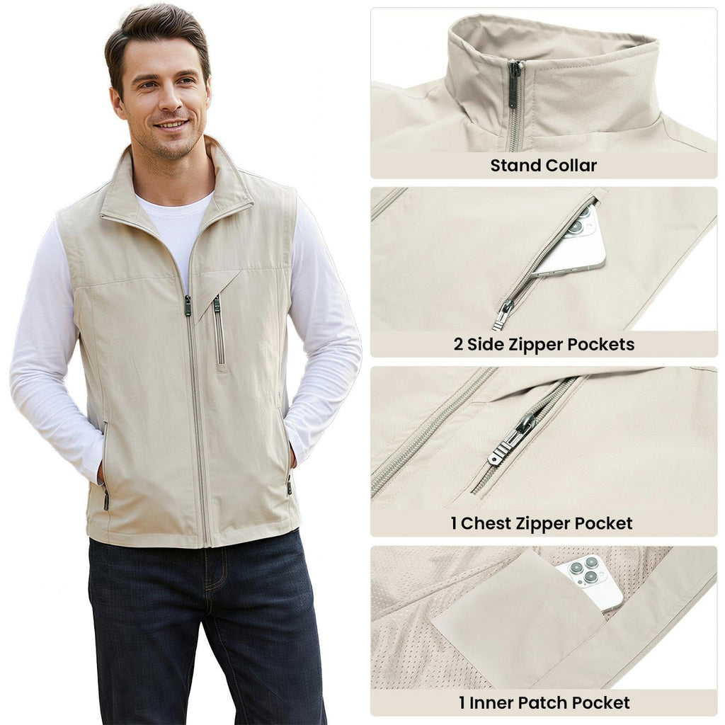 Men’s Lightweight Softshell Vest for Outdoor Sports
