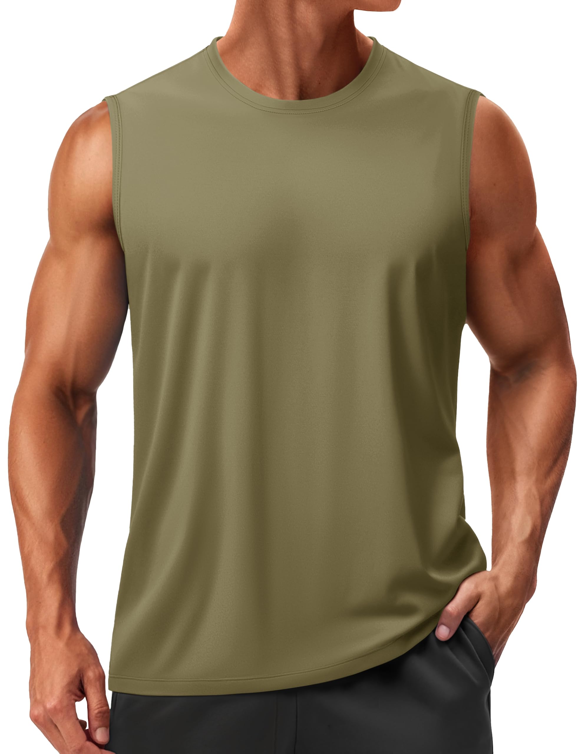 Men’s Sleeveless Quick Dry Workout Tank Top with UPF 50+