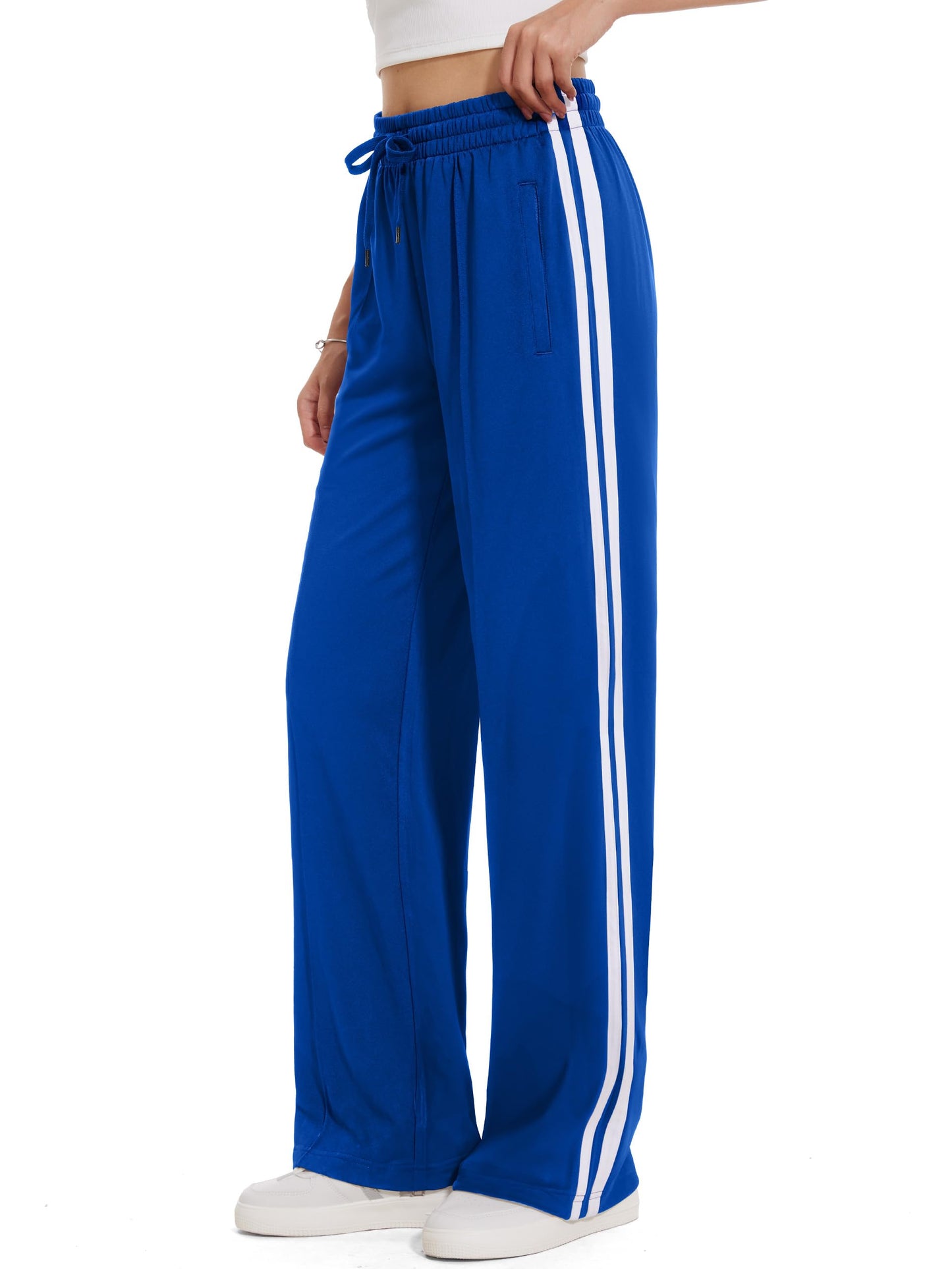 Women’s Loose Straight Leg Track Pants with Multiple Inseam Options