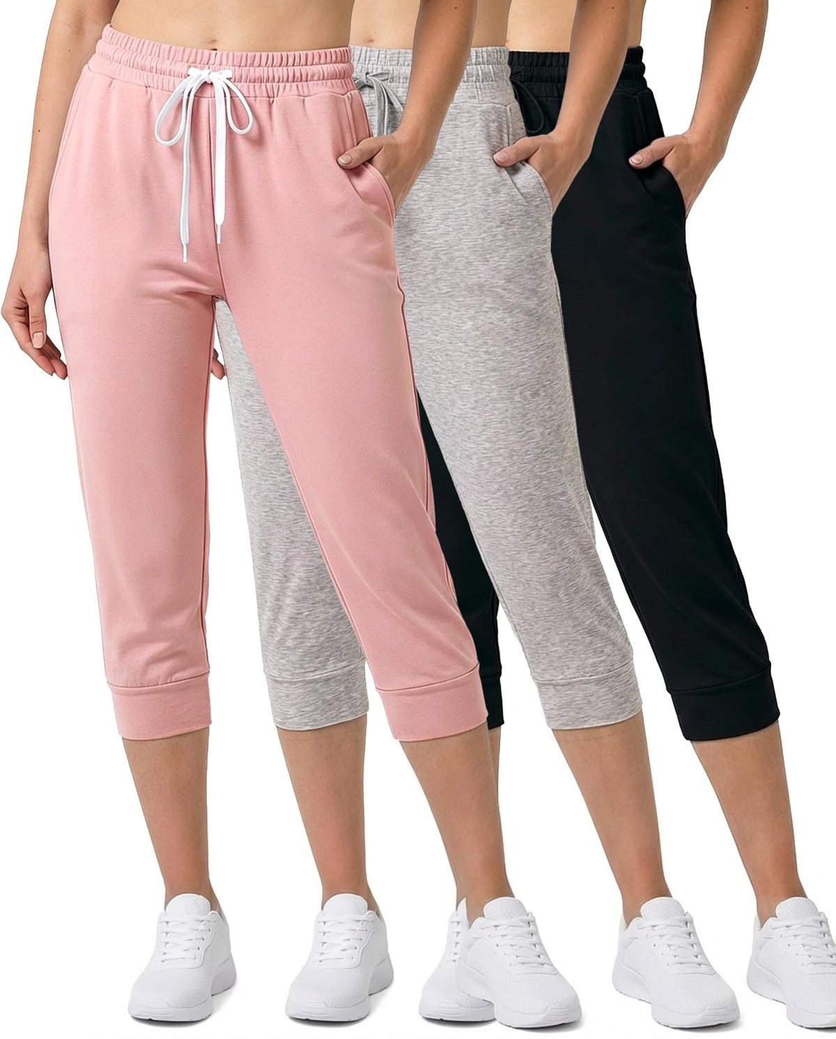 Women’s 3-Pack Ultra Soft Capri Jogger Sweatpants