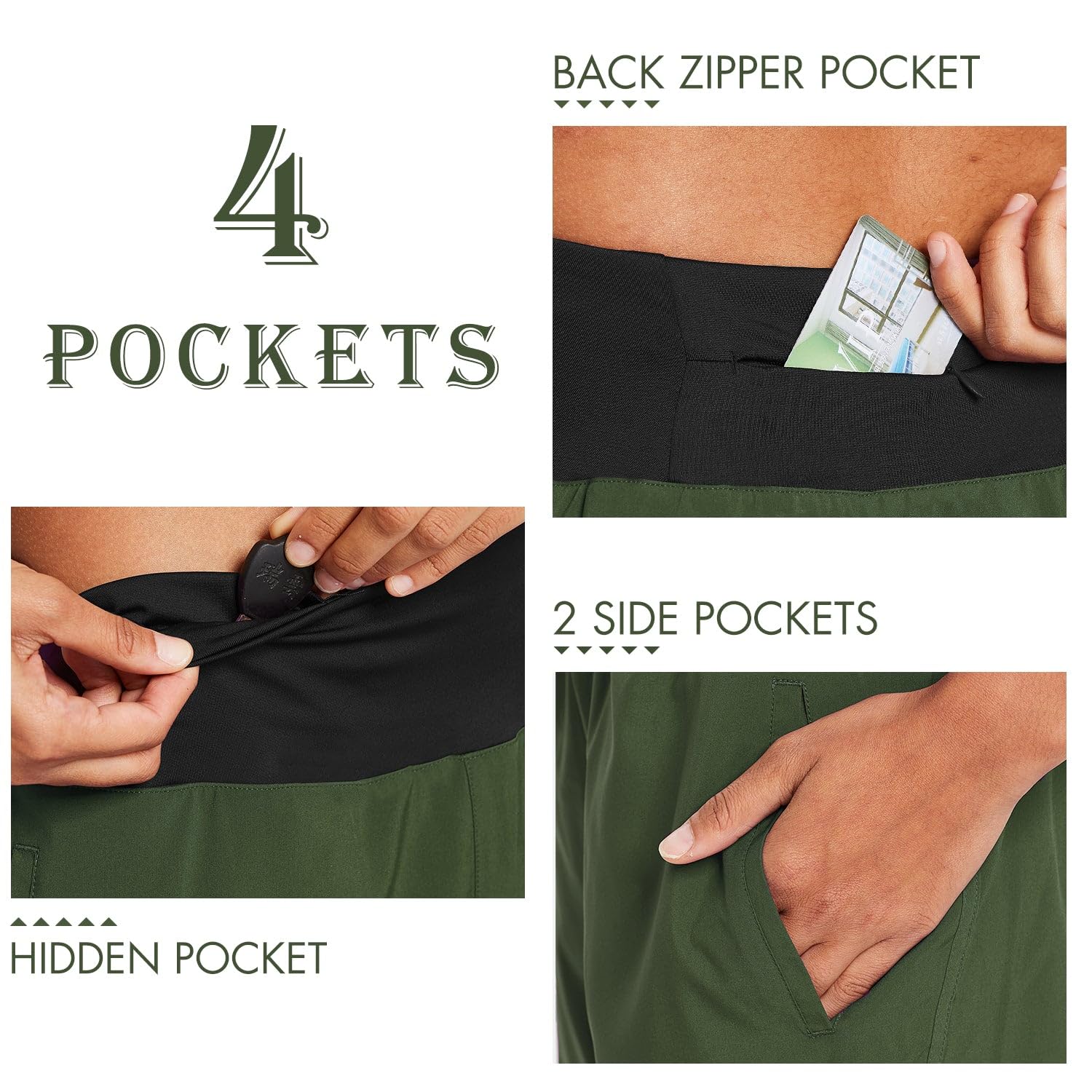 Women’s 7" High Waist Running Shorts with Liner and Zipper Pocket