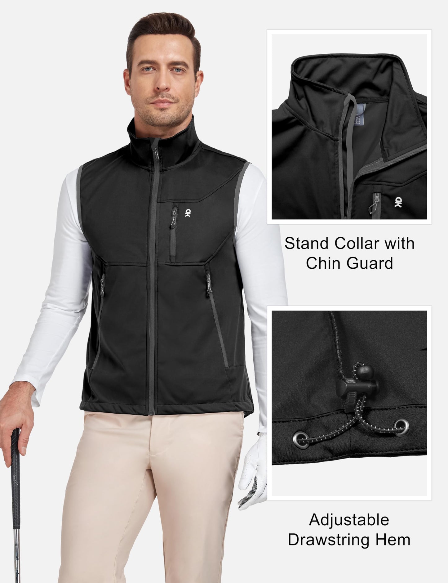 Men’s Lightweight Softshell Vest for Outdoor Sports