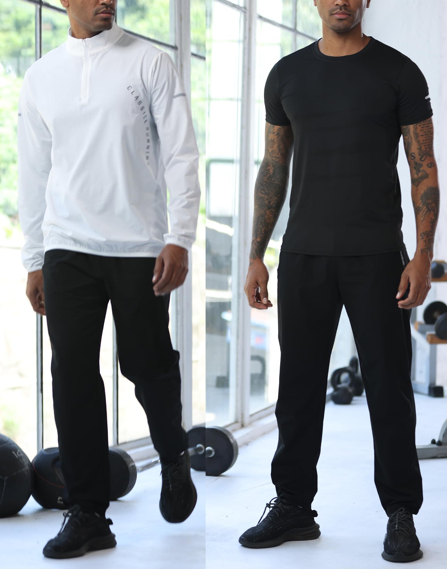 Men’s 3-Piece Windproof Tracksuit Set with Jacket and Joggers