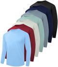 Men’s 7-Pack Long Sleeve UPF 50+ Quick Dry Workout Shirts